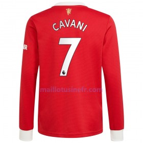 Maillot de Foot Manchester United Edinson Cavani 7 Domicile 2021-22 Manches Longues